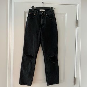 Abercrombie Ankle Straight Ultra High Rise Jean